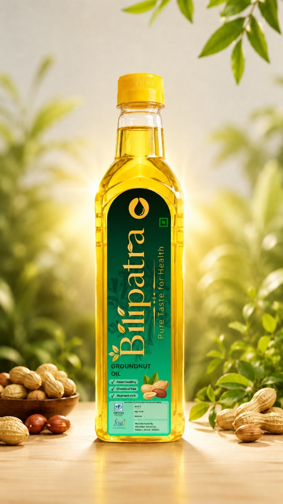 Bilipatra 1 Litre Golden Groundnut Oil