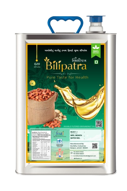 Bilipatra Pure Groundnut Oil Bottle Showcase